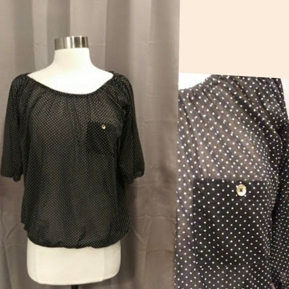 The Limited Tops - 3/$20 The Limited Sheer Black Top